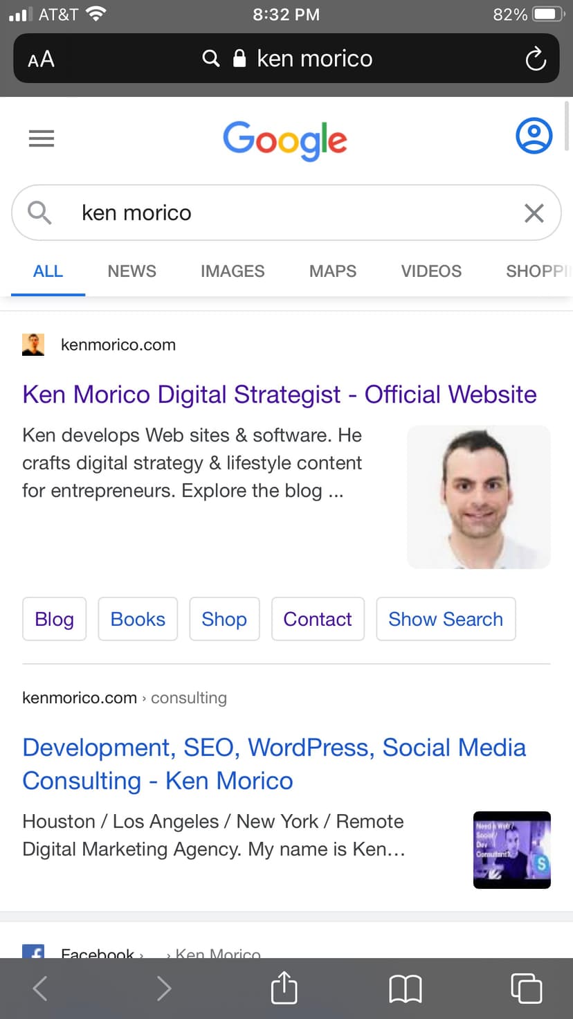 Google SERP Results - Blog Site