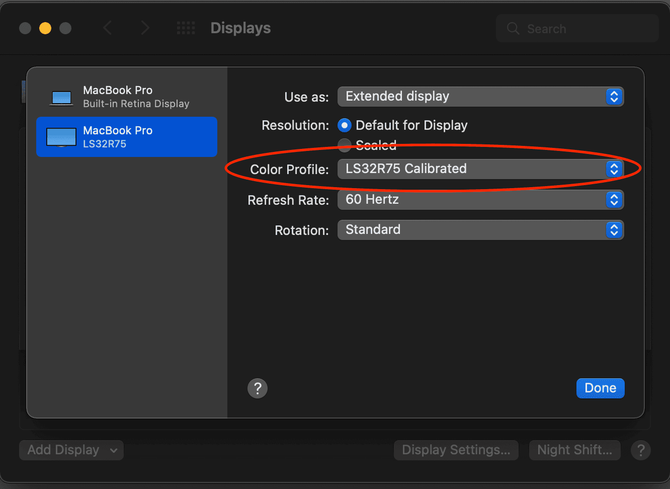 Mac Display Calibration Chooser